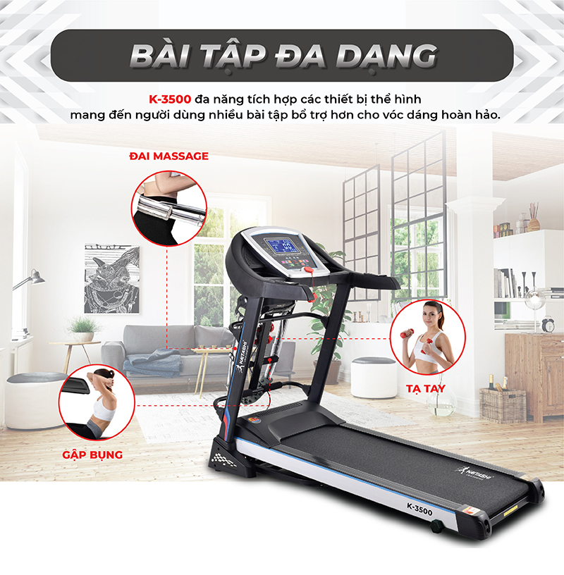 K-3500 đa dạng các bài tập chạy bộ