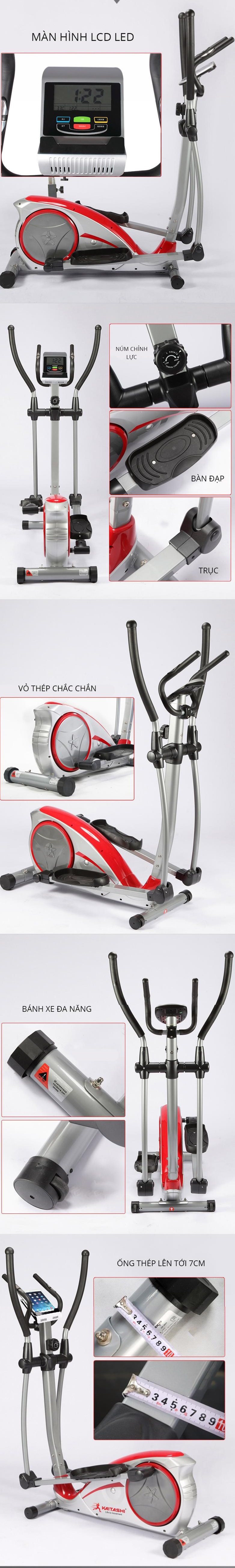 Xe đạp tập thể dục Kaitashi K-1377 thiết kế tinh tế, tăng trải nghiệm người dùng